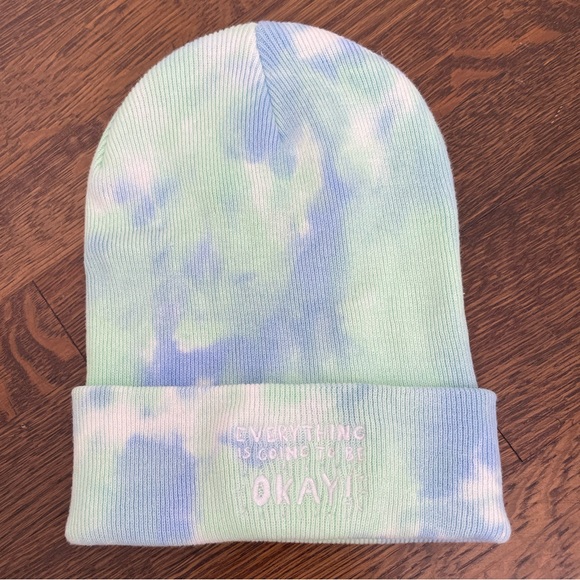 *RARE Hidden Message Tie Dye Beanie - Picture 1 of 3